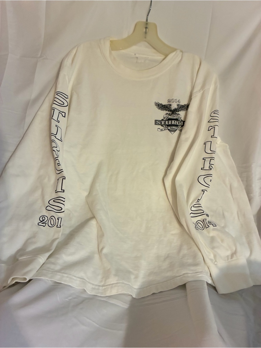 Hall’s Harley Davidson Dealer 2014 White Long-Sleeve Graphic Tee